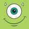 Disney Monsters Inc. Mike’s Face Google Pixel 7a Clear Case